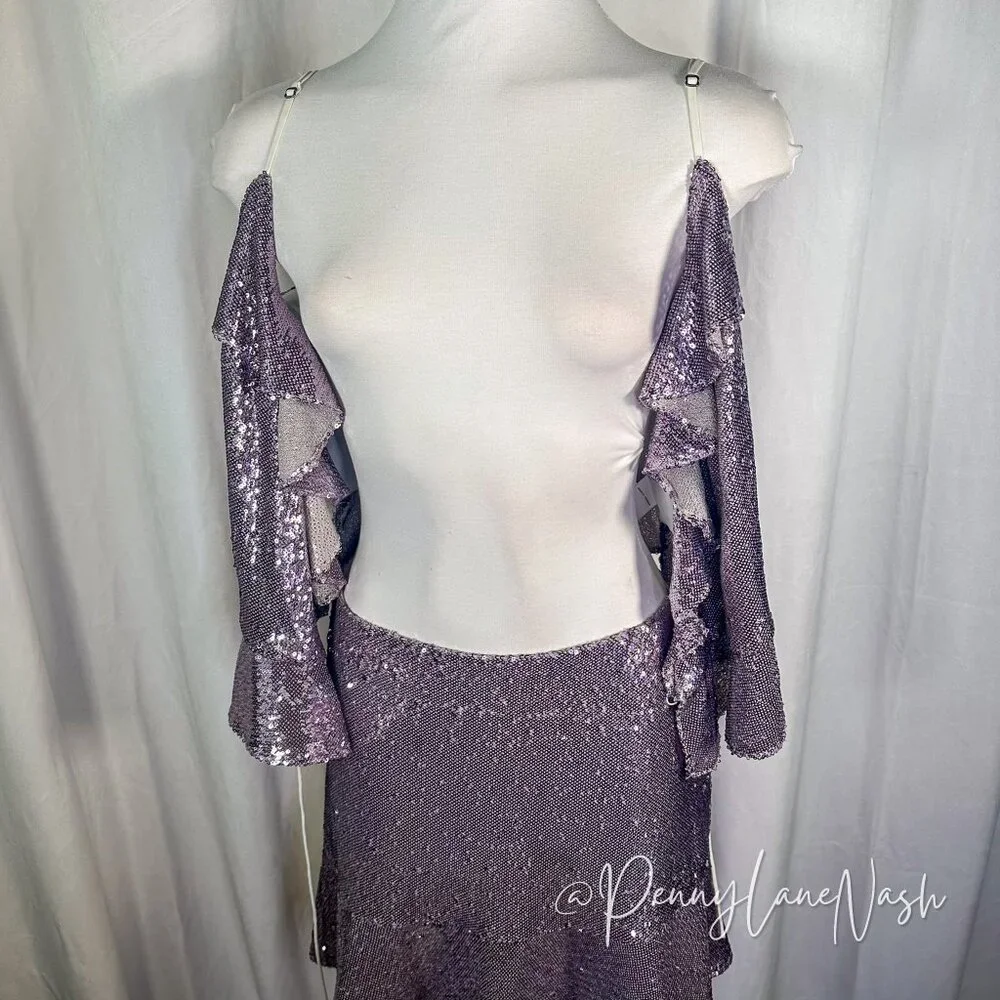 Rebecca Minkoff Sequined  Ruffled Tank & Skirt Set - Picture 12 of 15